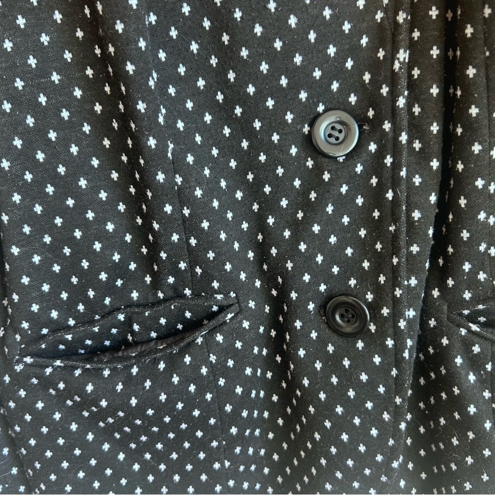 Torrid Black White Cross Print Knit Ponte Blazer Jacket Plus 18 20 - Picture 3 of 8